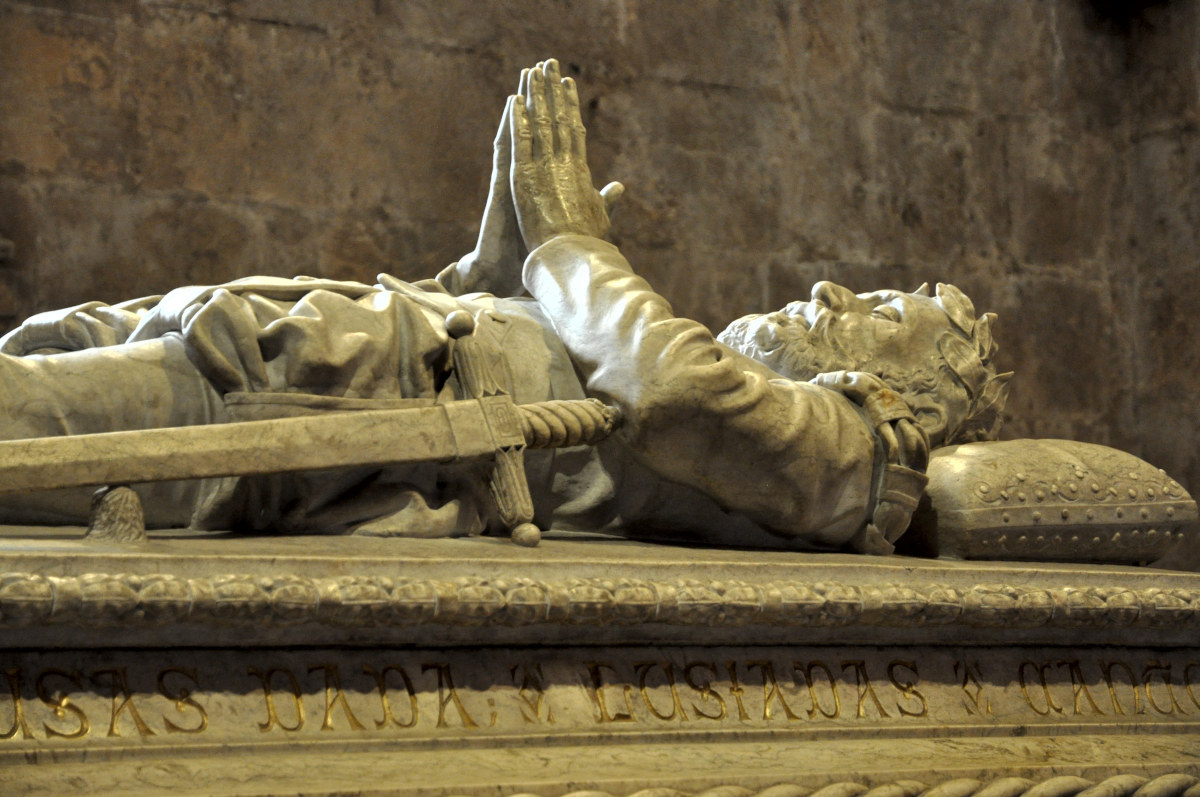 Funerary sculpture of the famous explorer Vasco da Gama.