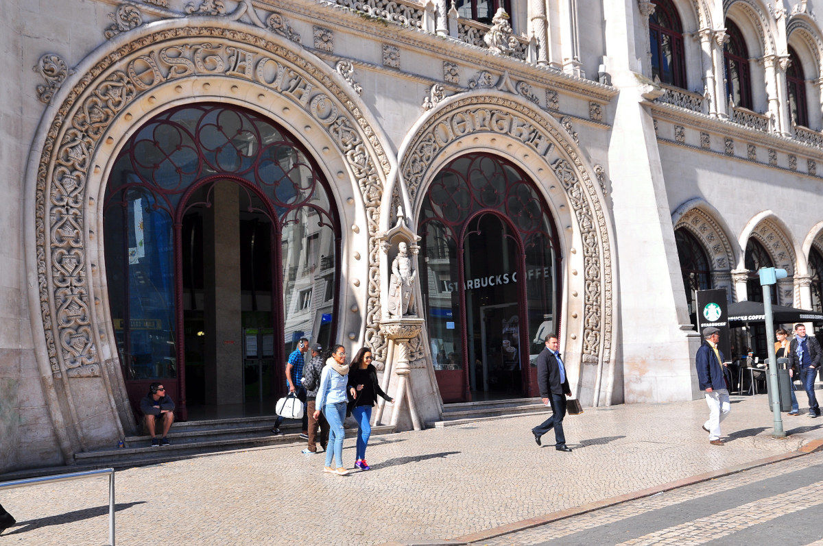 Particularly eclectic Rossio Station.