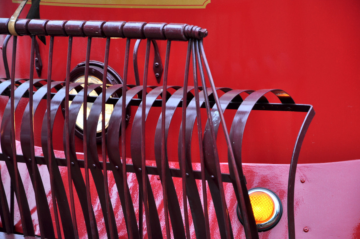 Especially the bumper of an old tram.