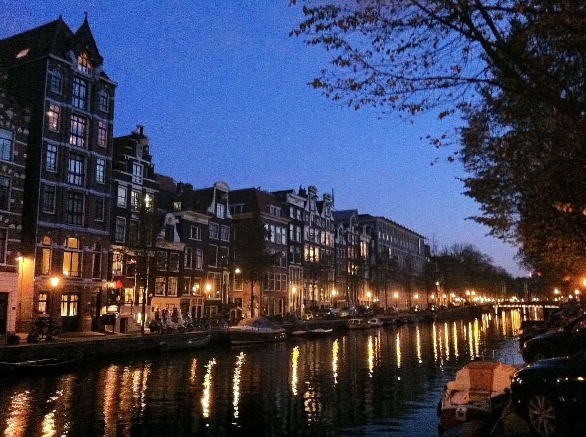 between the canals of Amsterdam