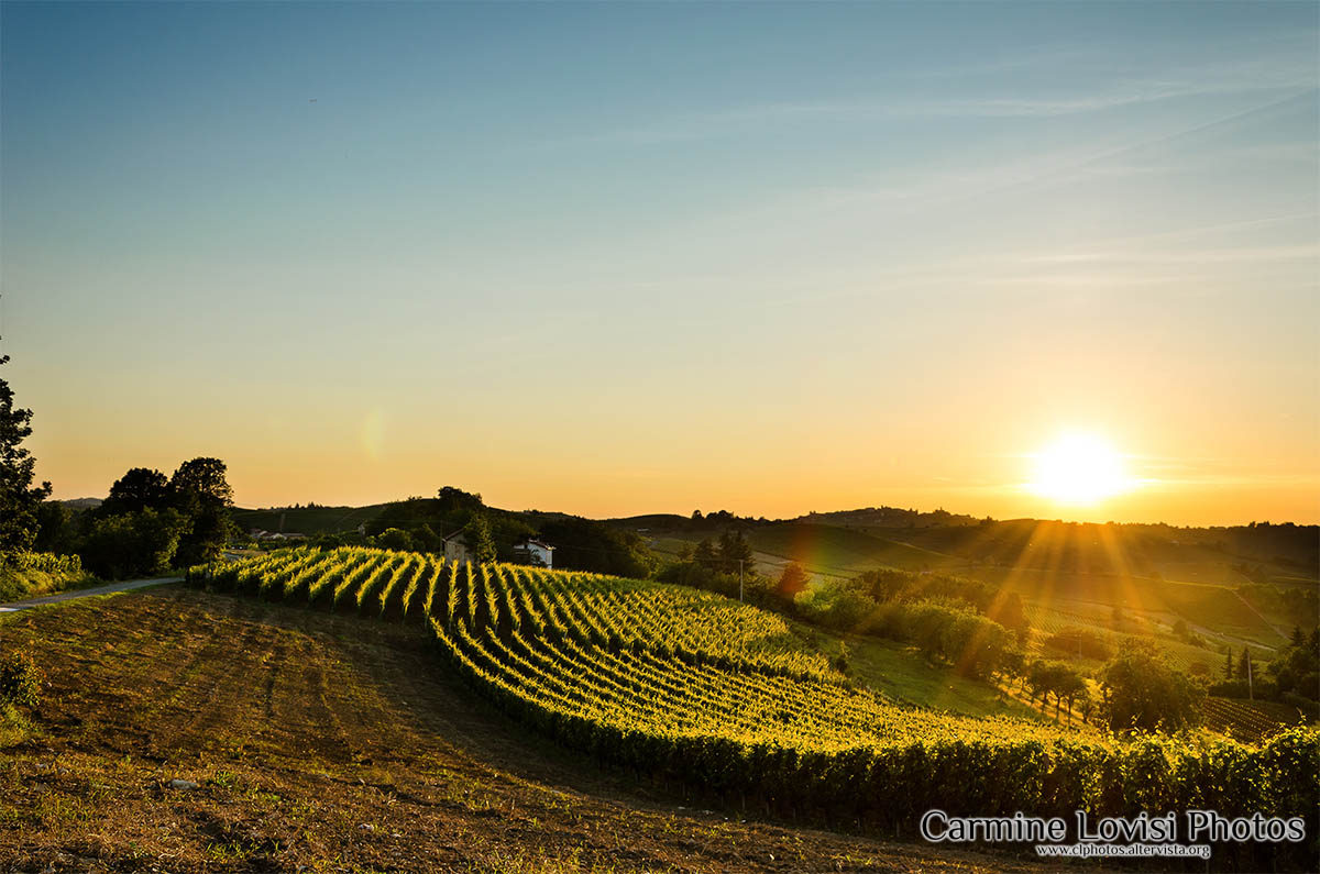 Sunset from the chapel of Strevi