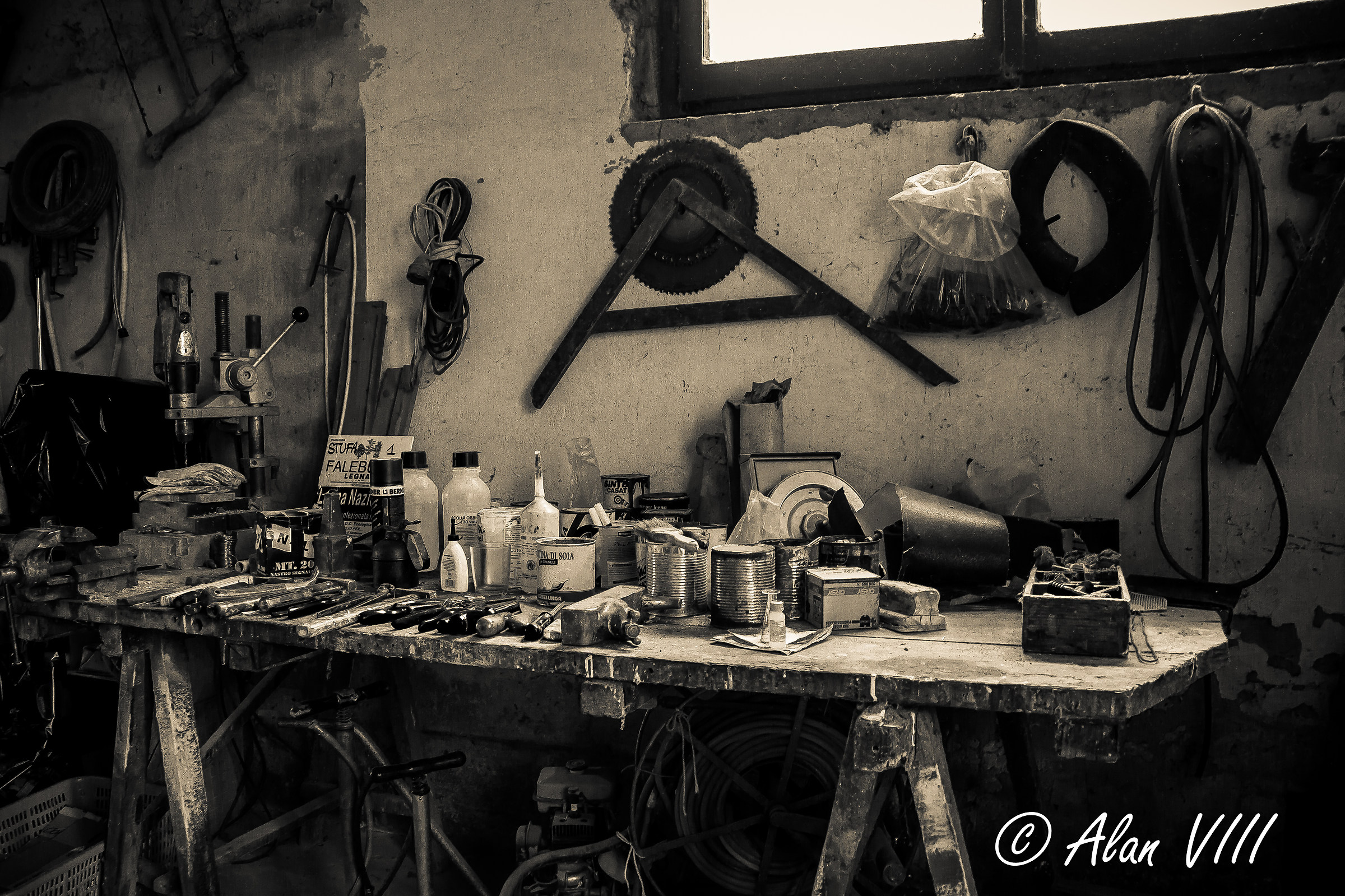 the wonderful workshop Grandpa !!!