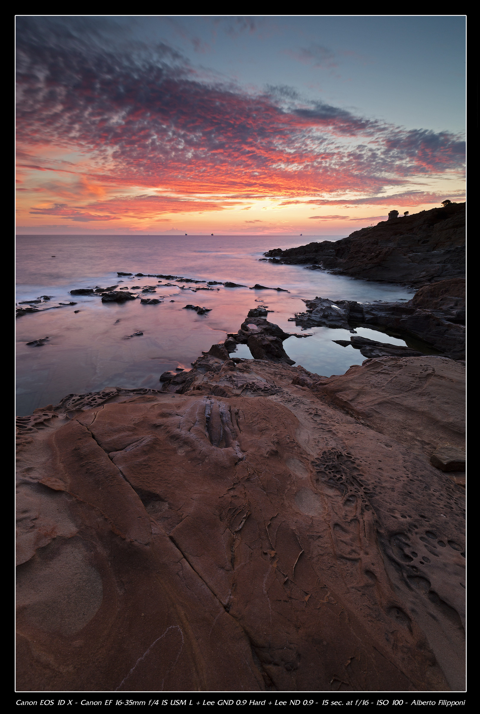 Sunset at pans Calafuria