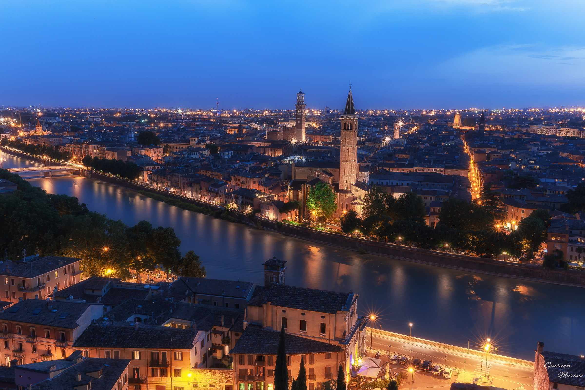 Ammirando Verona all'imbrunire..