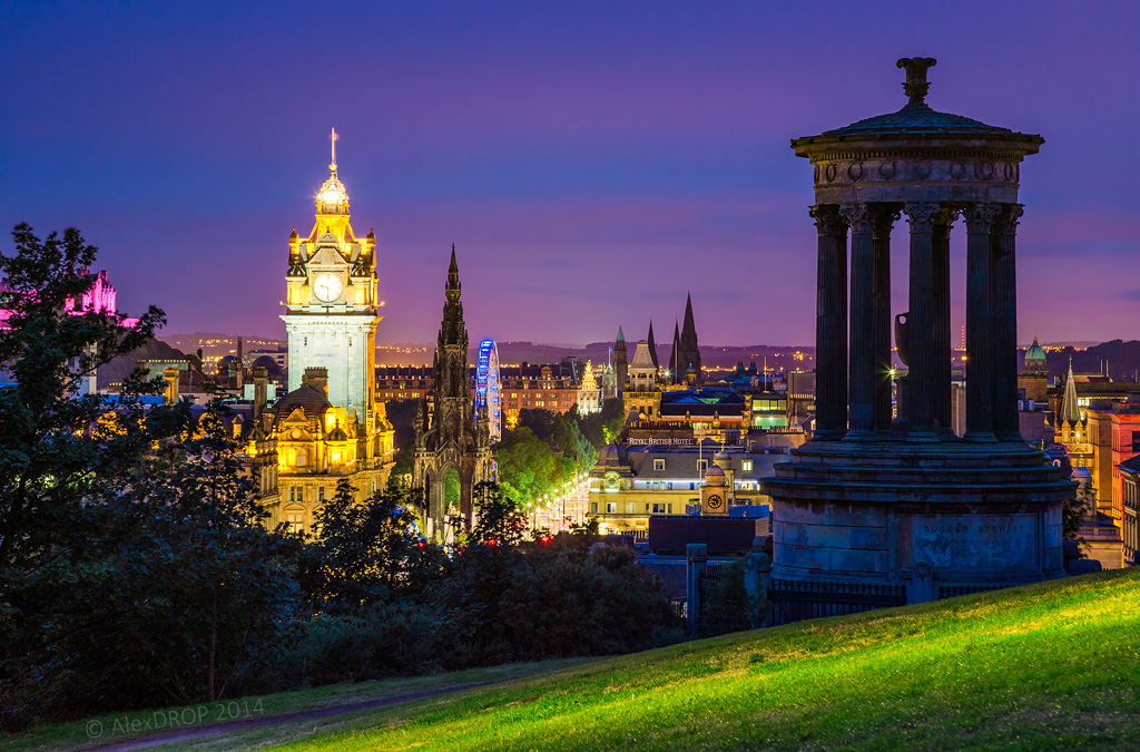 Edimburgo vista skyline da Calton Hill
