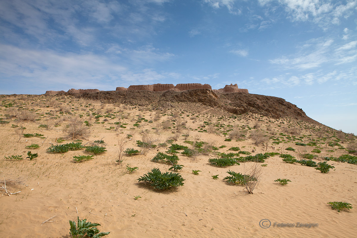 Fortezza di Tuprak qal'a deserto Kizilkum