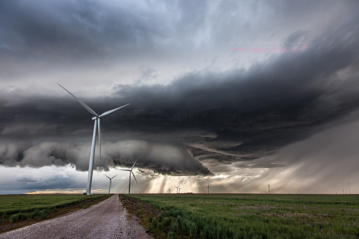 Time between the wind turbines