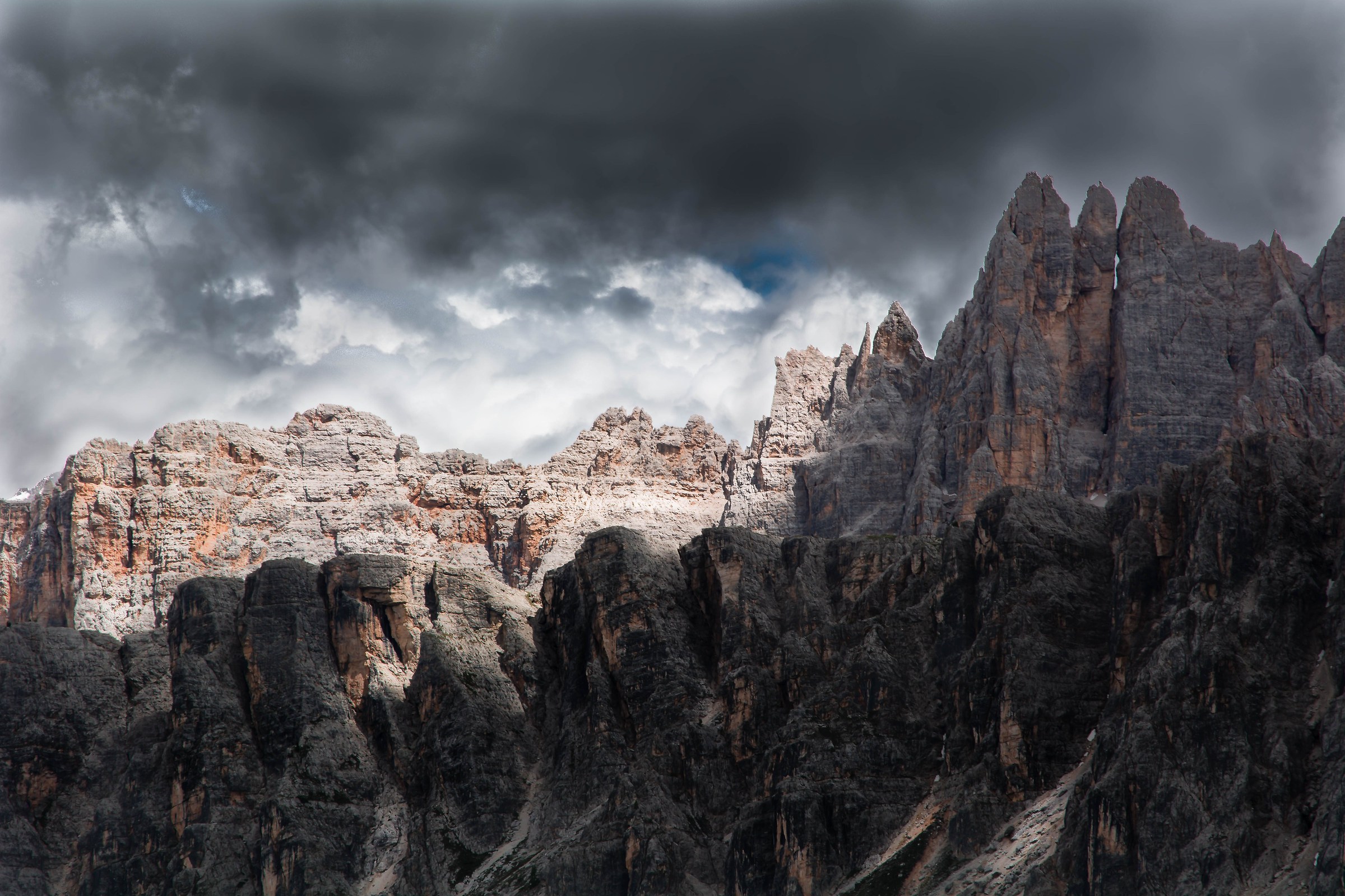 Black clouds in Passo Giau