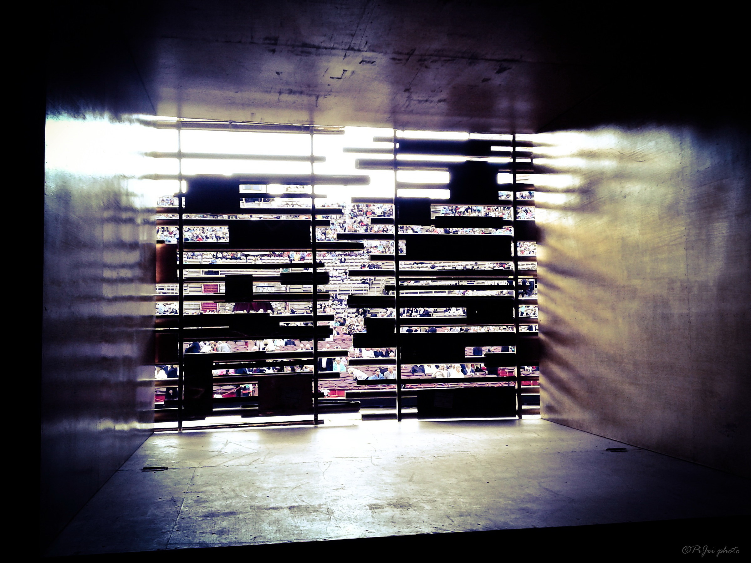 A window to the public in backstage