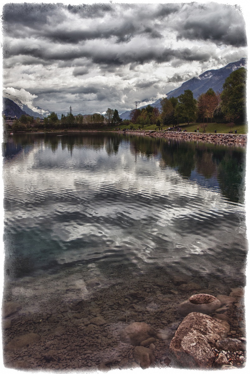 Mangalore pond, there is a storm at the start