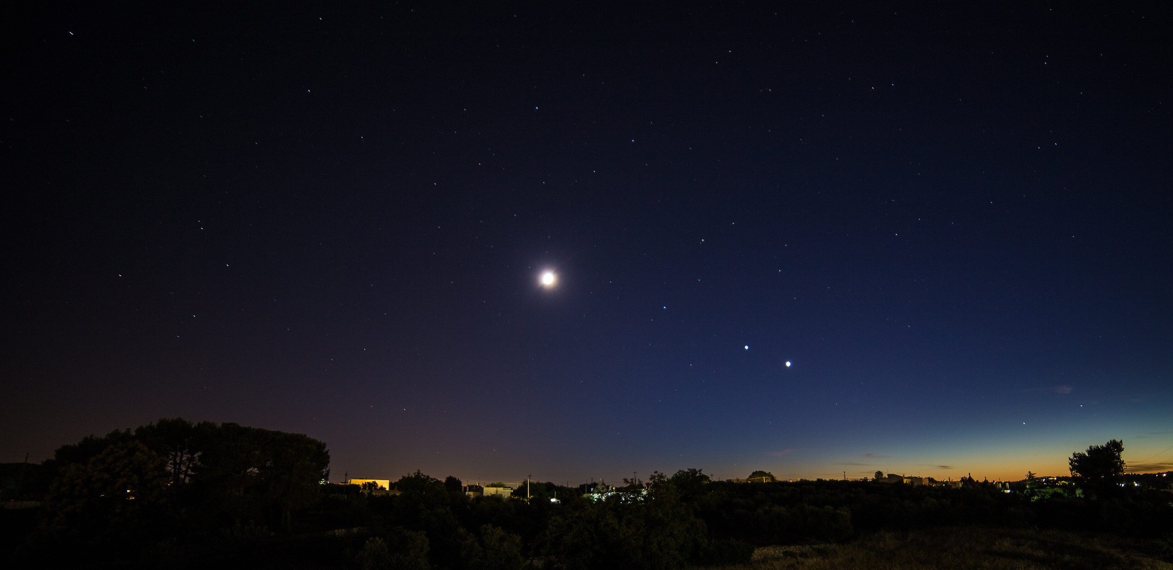 allineamento luna giove venere