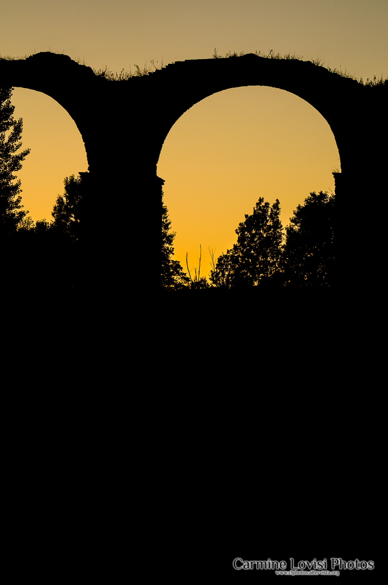 Silhouette of the arches