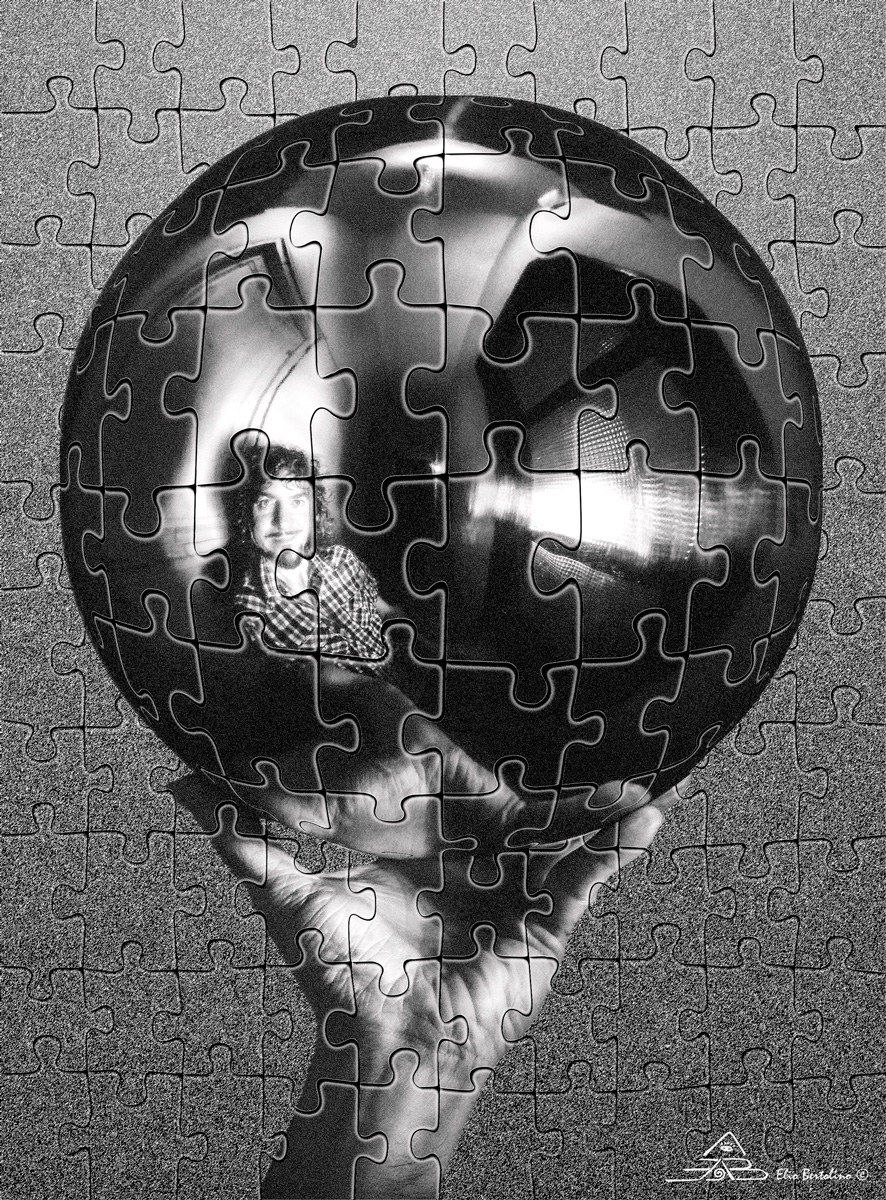 Self-portrait, a tribute to Escher