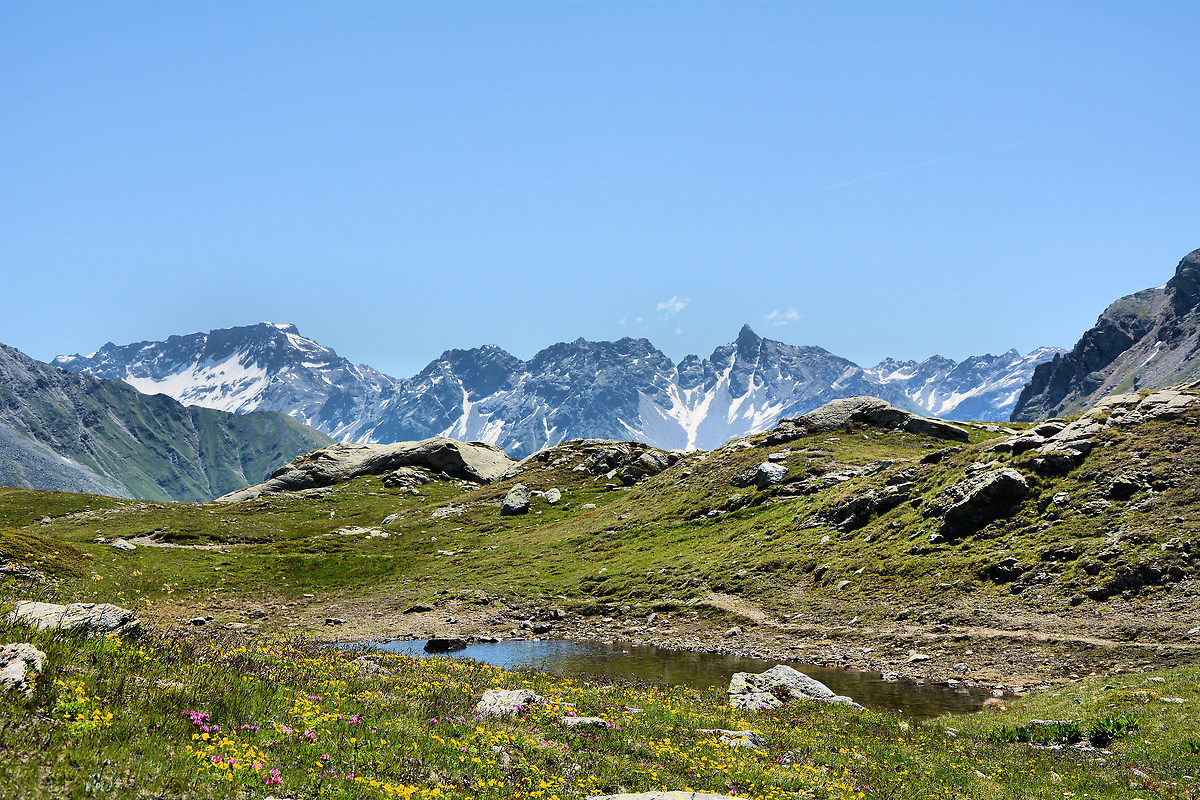 Il paesaggio al Passo del Bernina