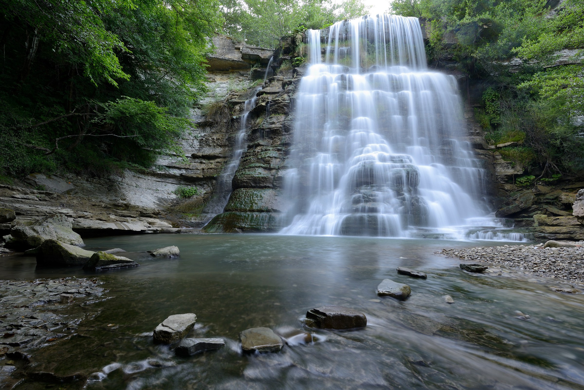 Alferello, waterfall at Alfero