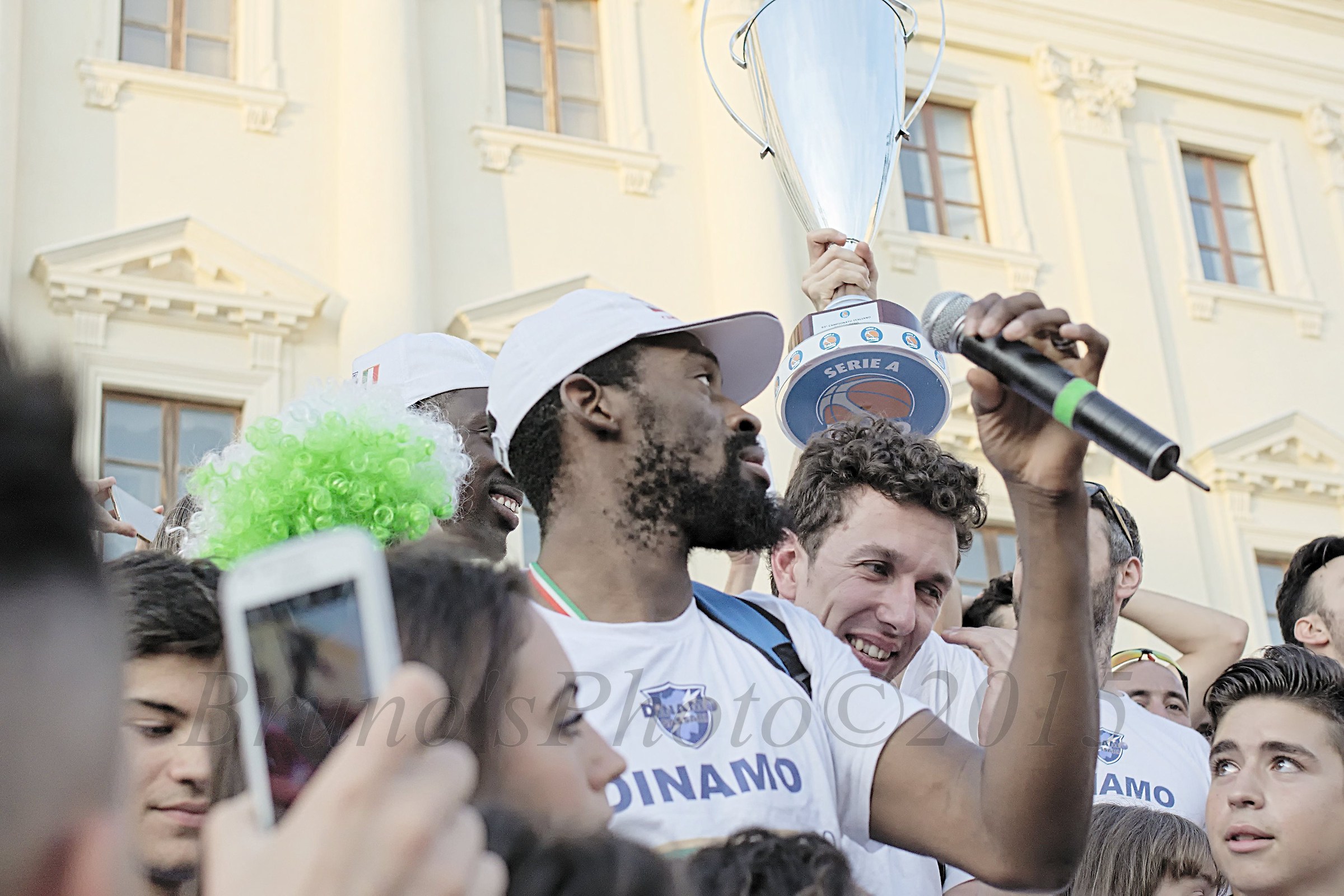 Bimbo looks admired his idol Shane Lawal