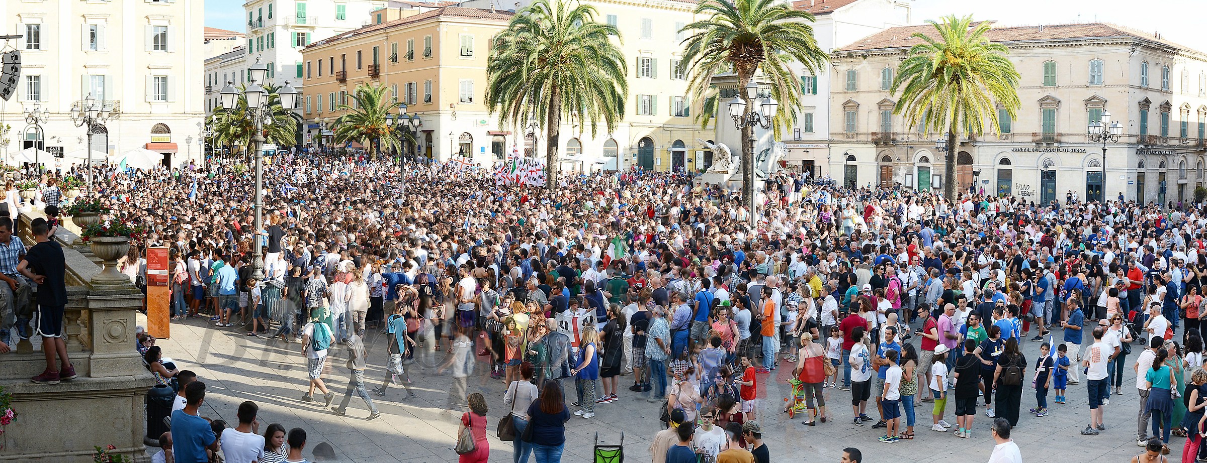 Festa scudetto Dinamo Piazza of Italy Sassari