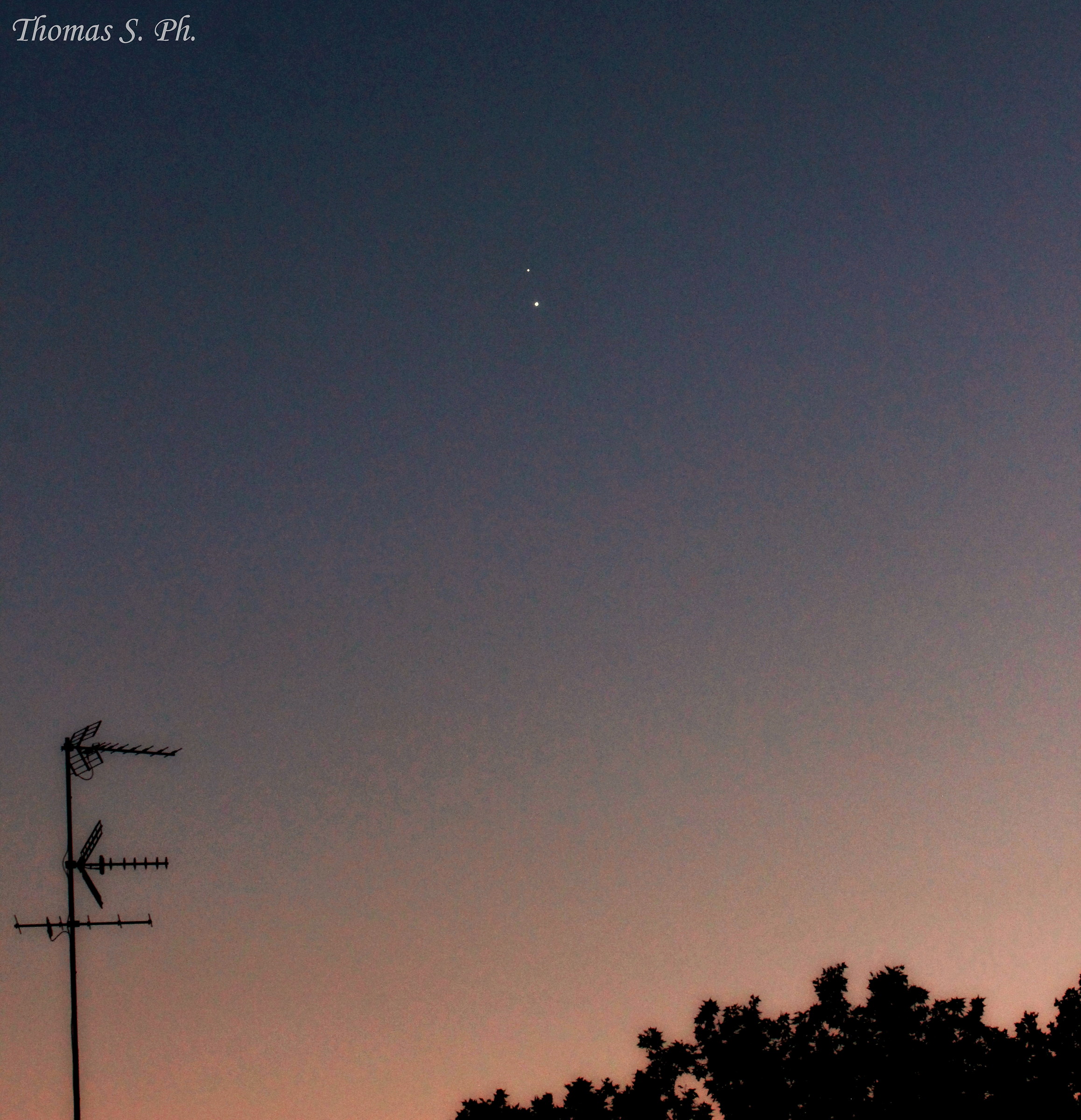 Venere e Giove in congiunzione.