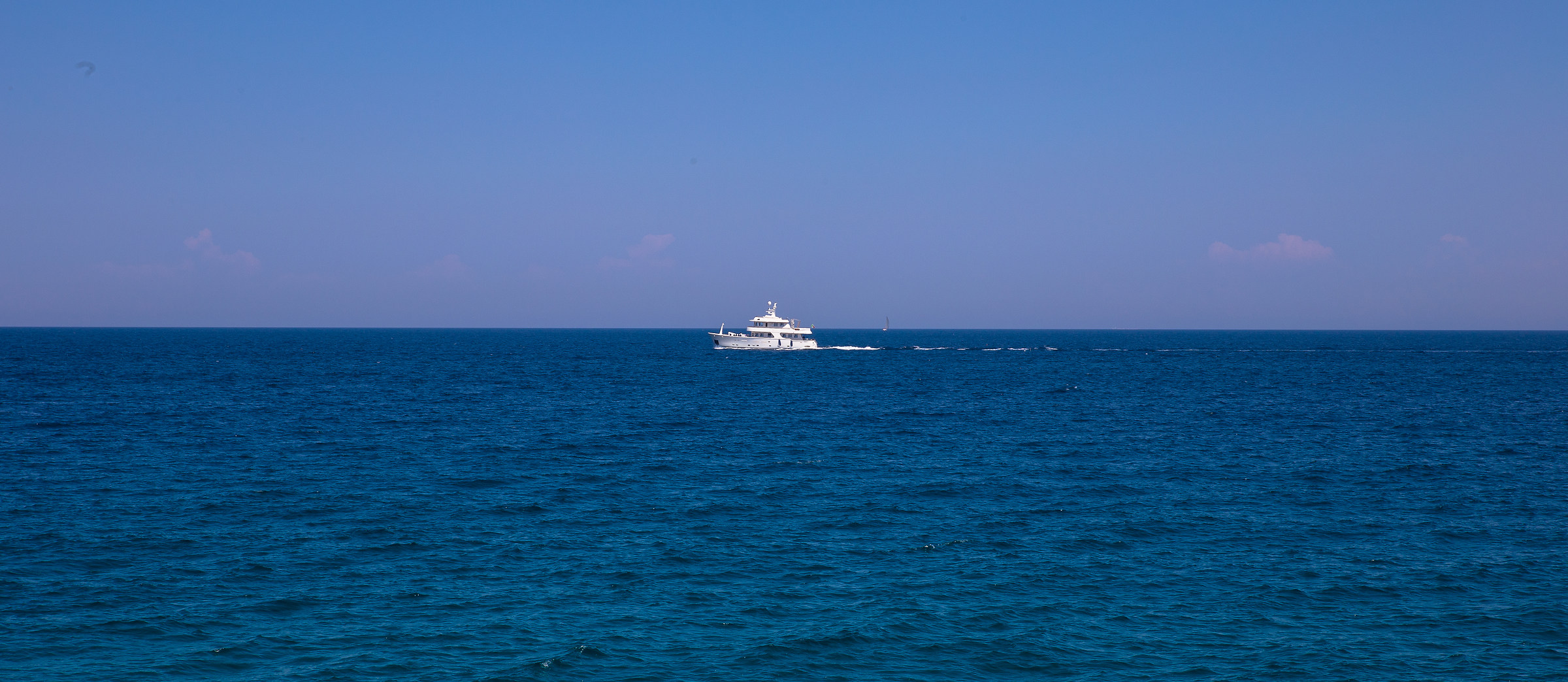 The ship on the horizon.