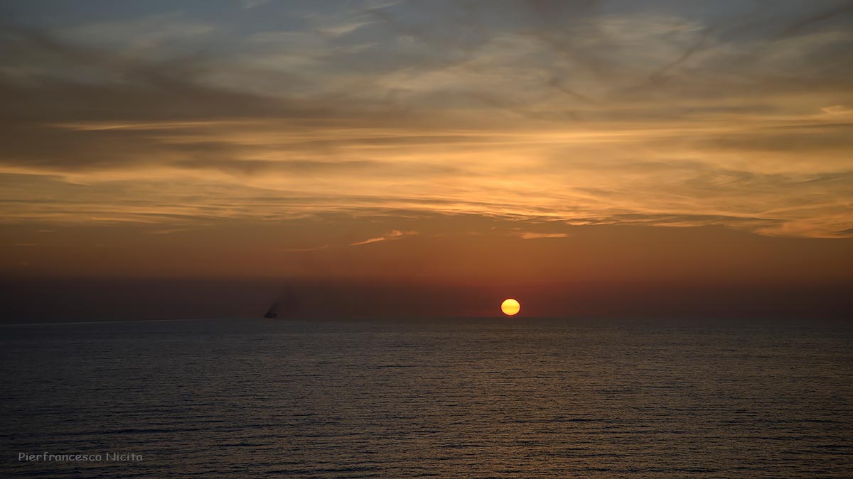 the sunset and the sea