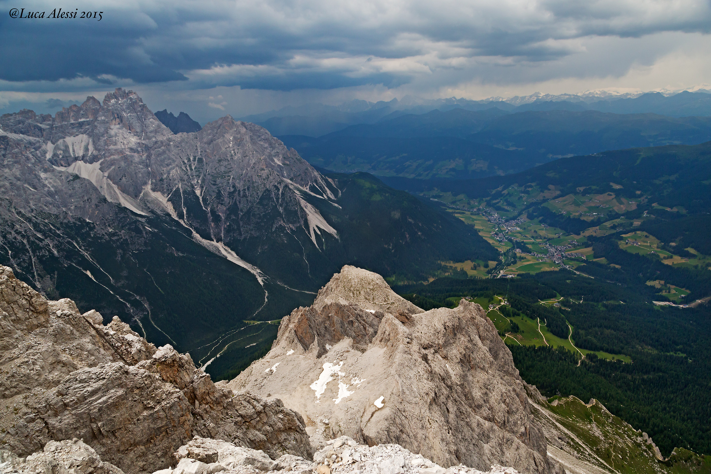Pustertal from Croda Rossa of Sesto