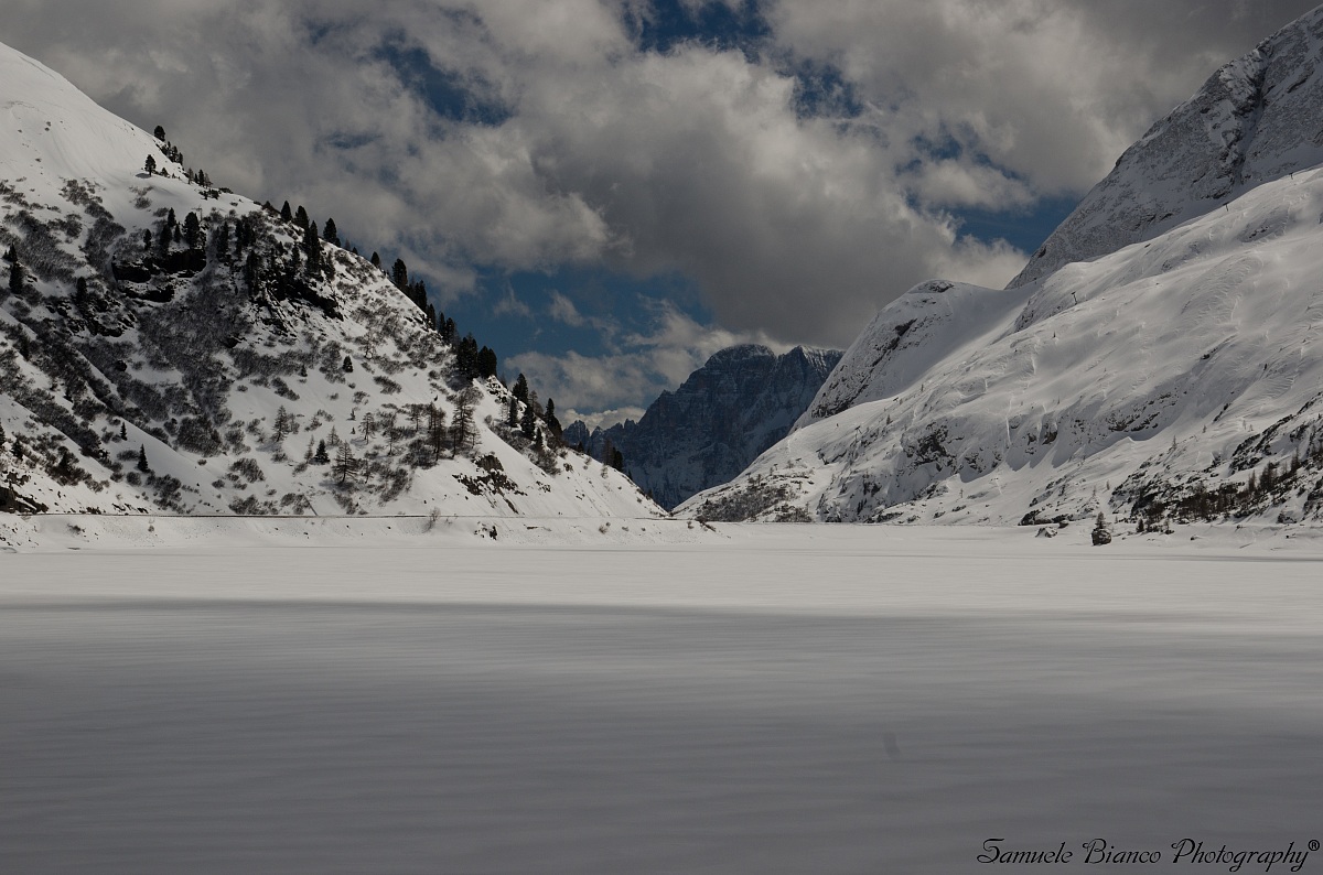 The frozen Lake Fedaia - Marmolada 2