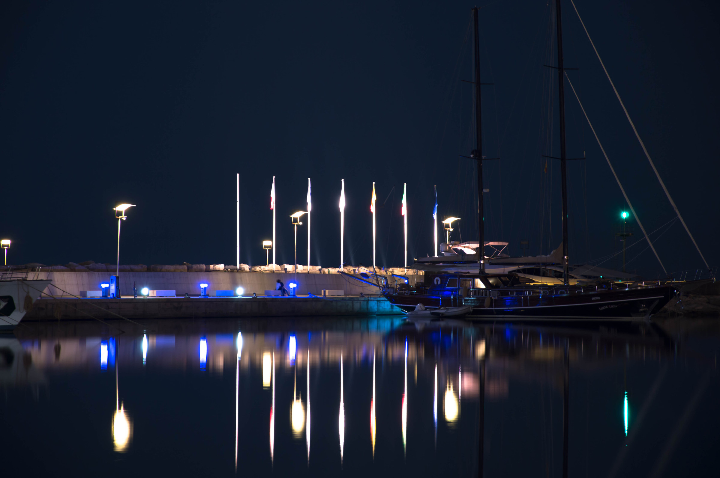 Port at night