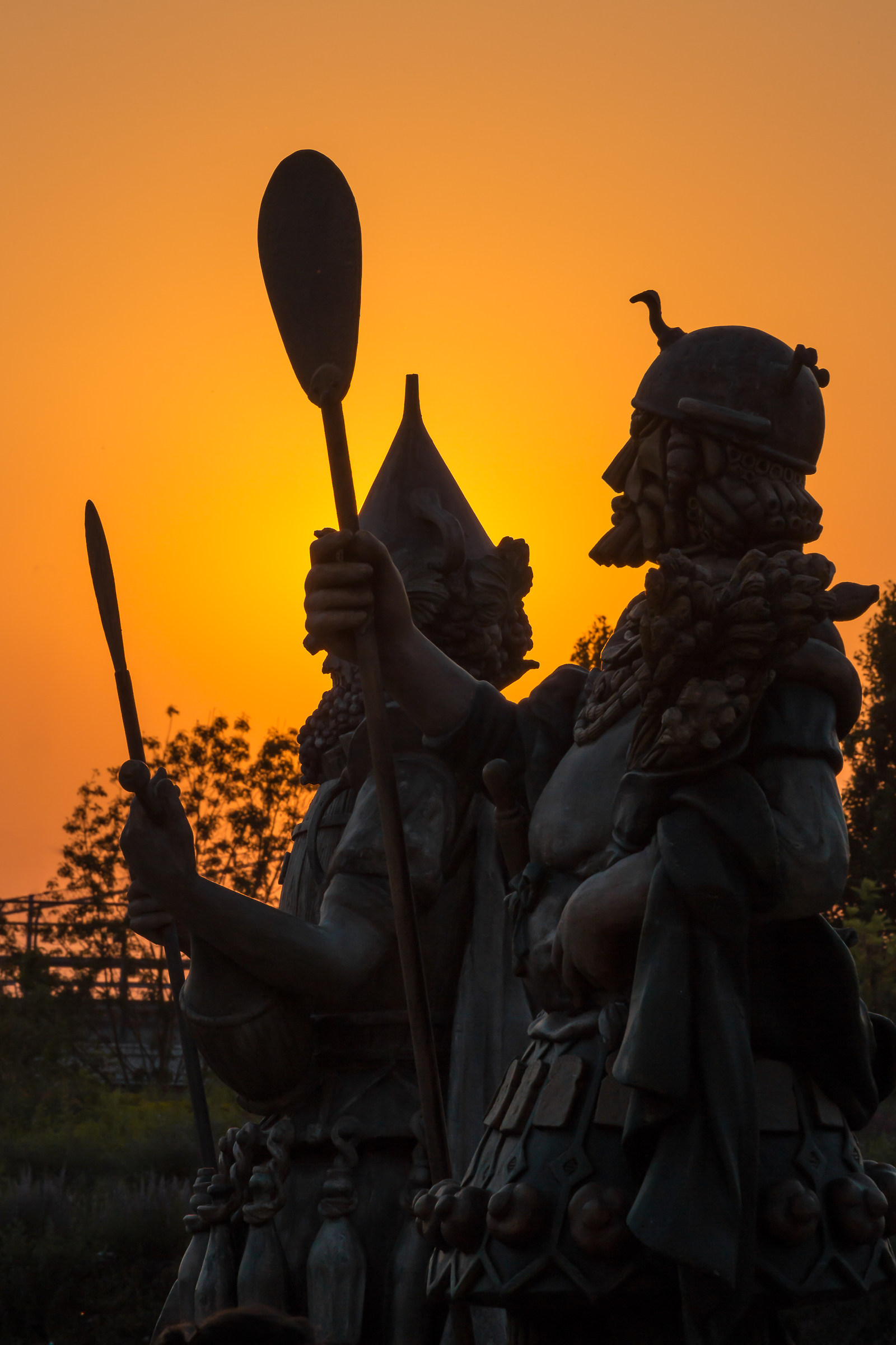 Warriors at sunset