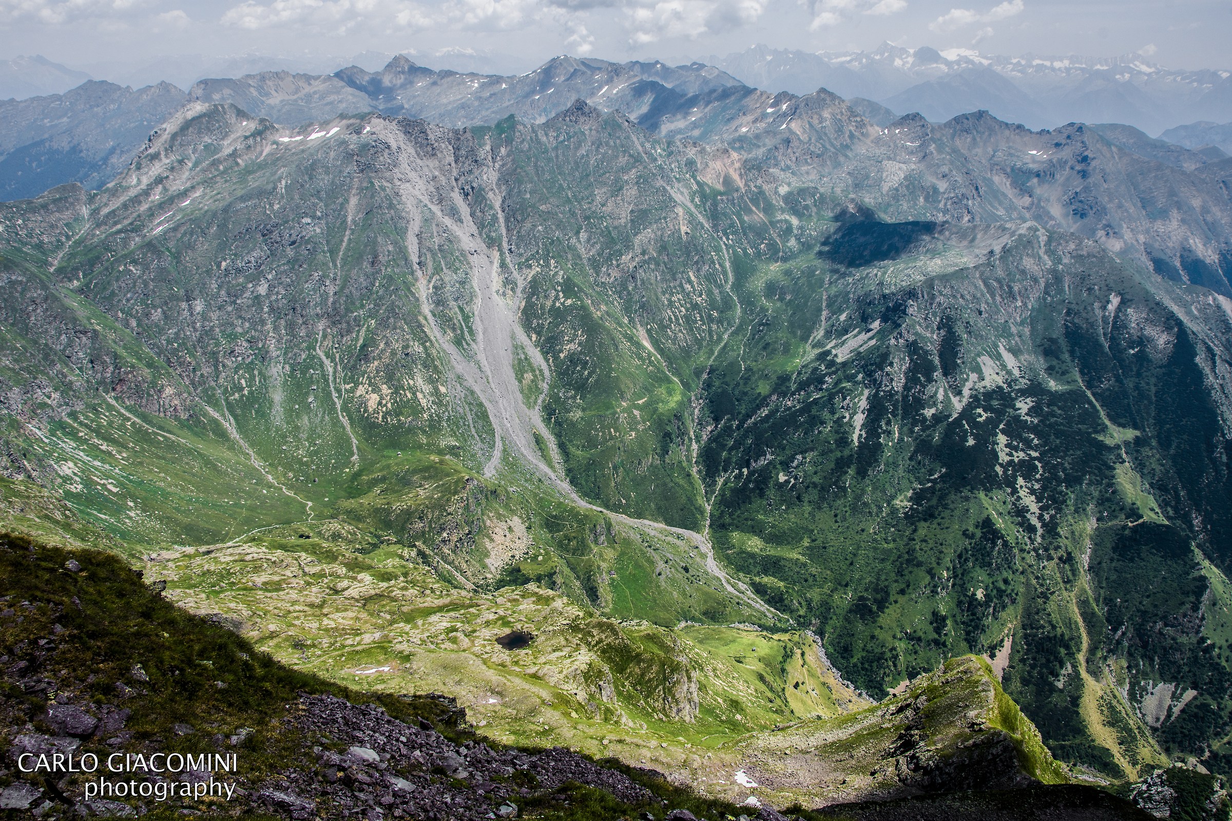 view from the top of Pizzo Turnstile 2867m