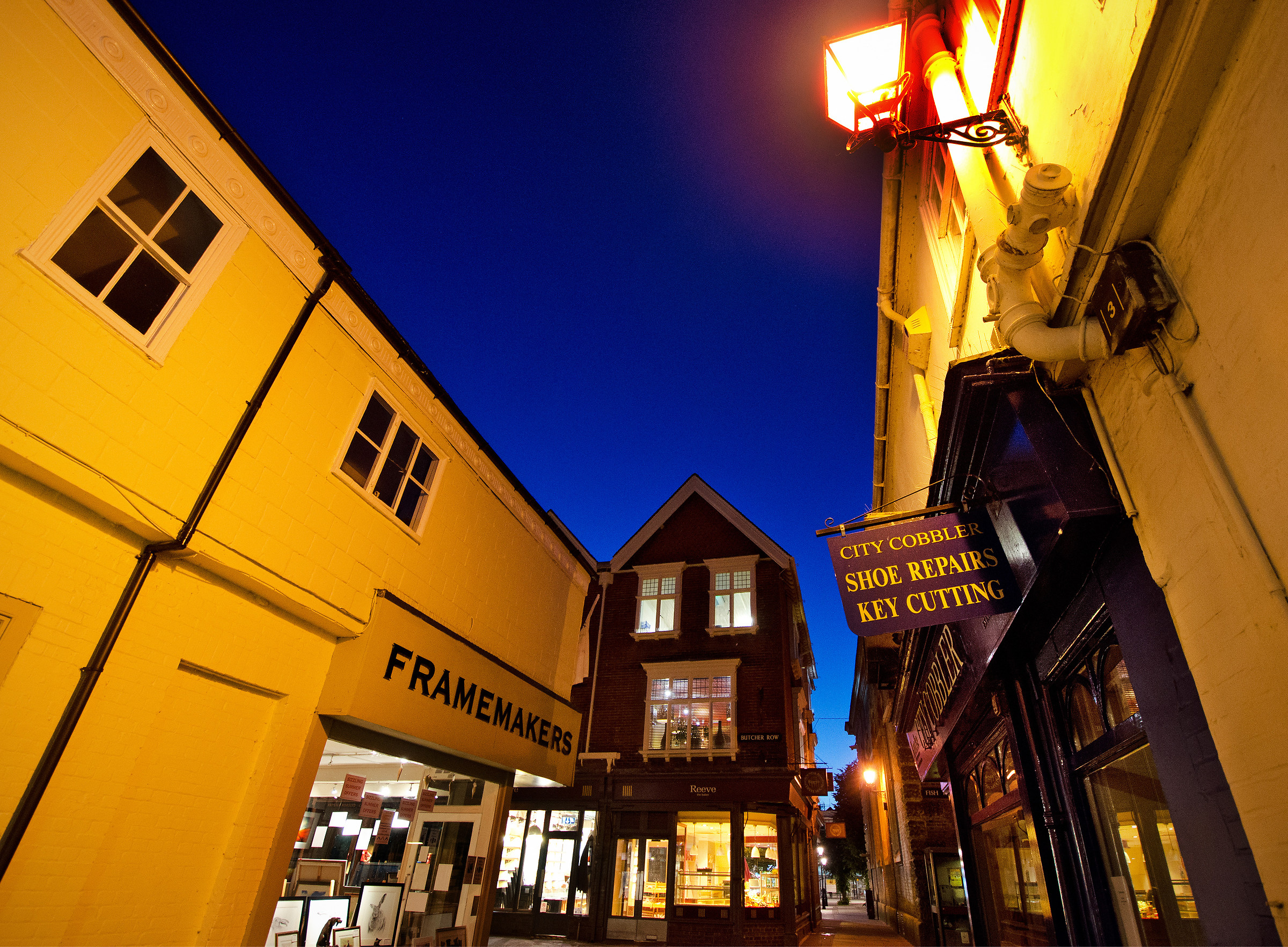 Medieval Buildings at Dusk