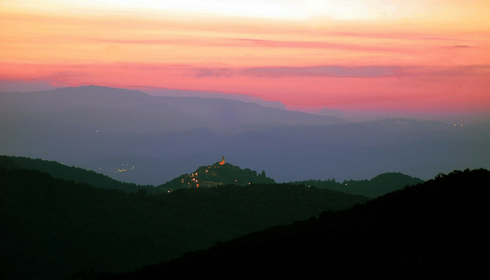 tramonto dal monte amiata