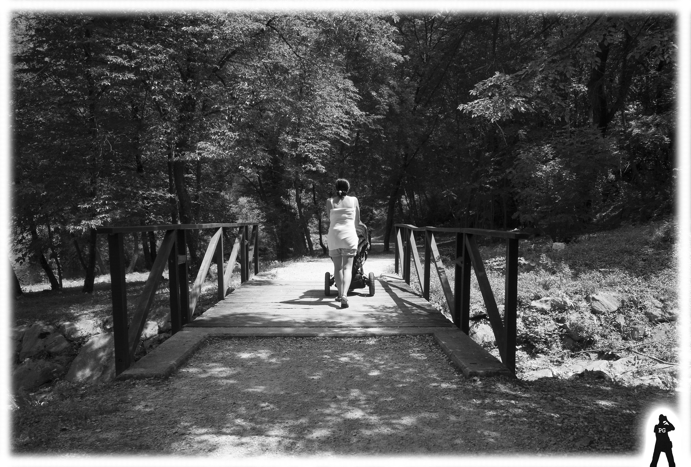 She always, always on a bridge!