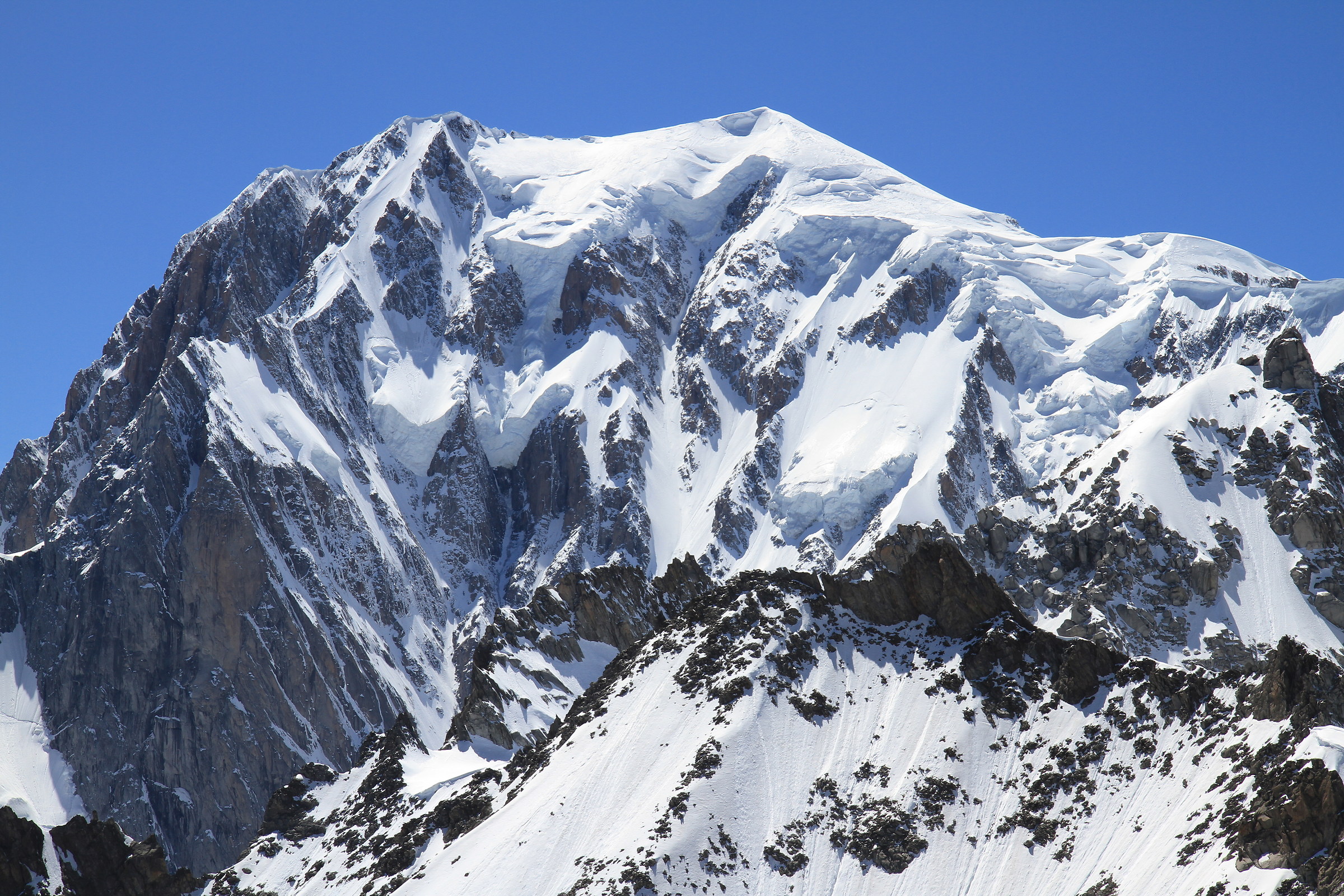 The summit of Mont Blanc
