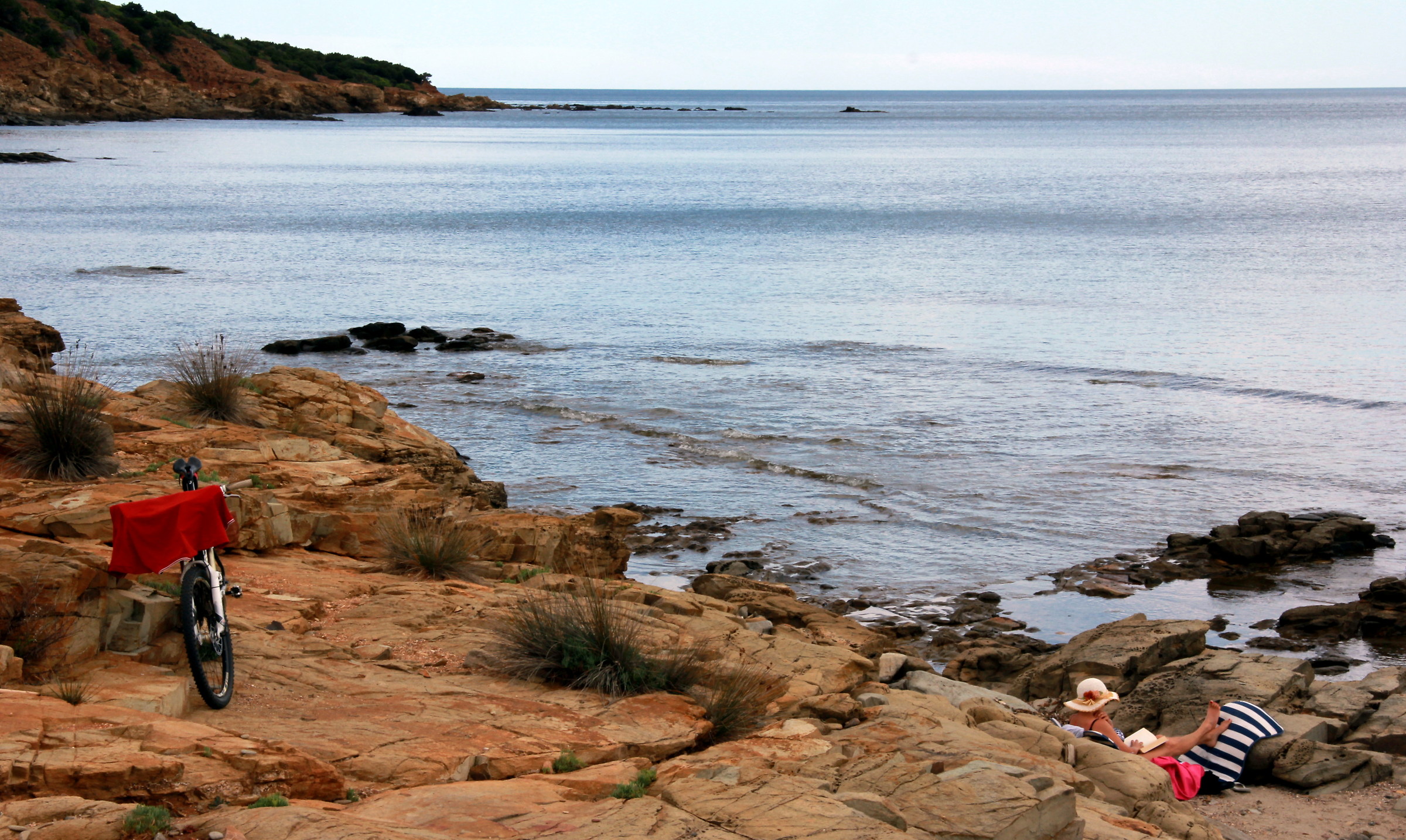 The sea by bike, in the company of a book