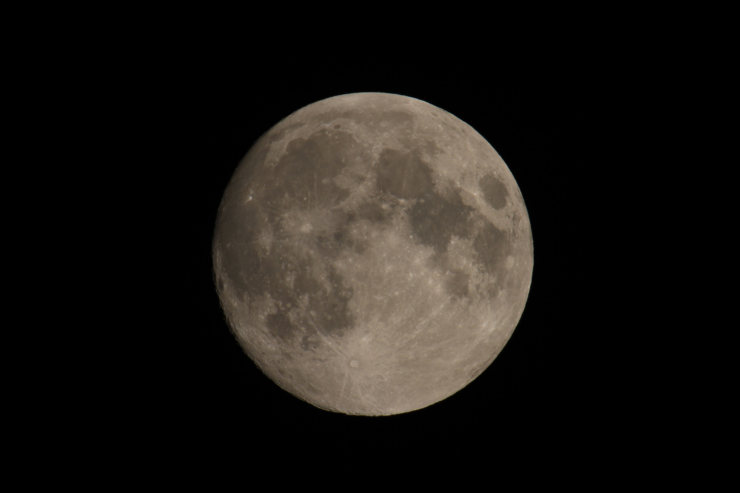 Moon photographed with telescope