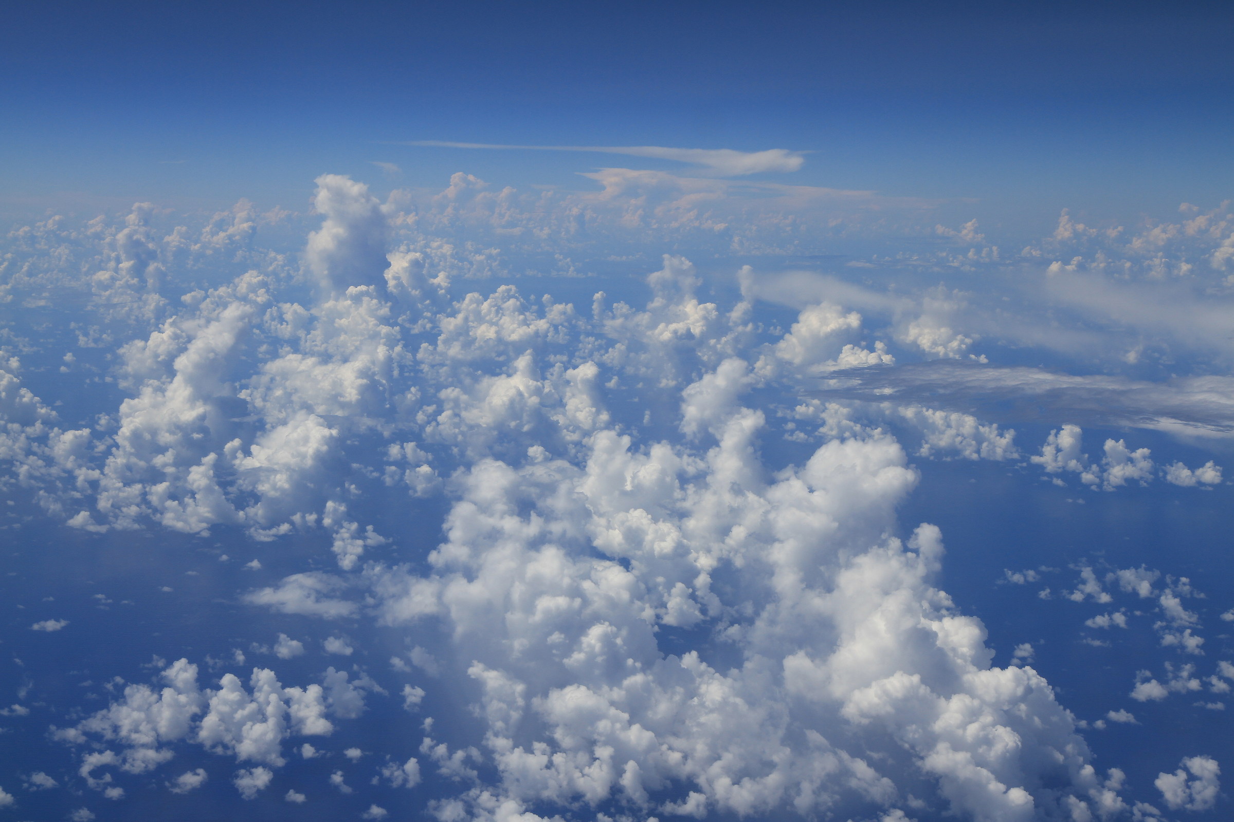 Flying over the Atlantic