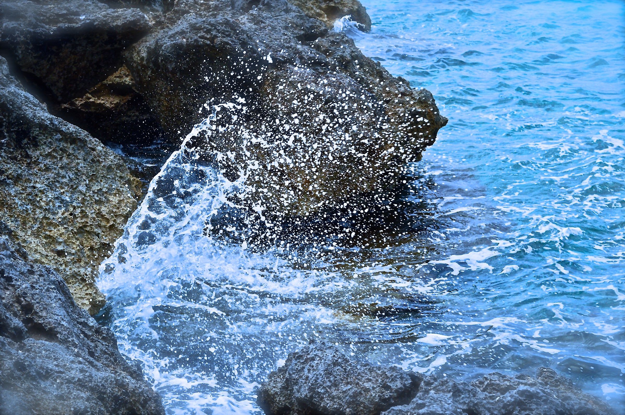 The force of the waves!