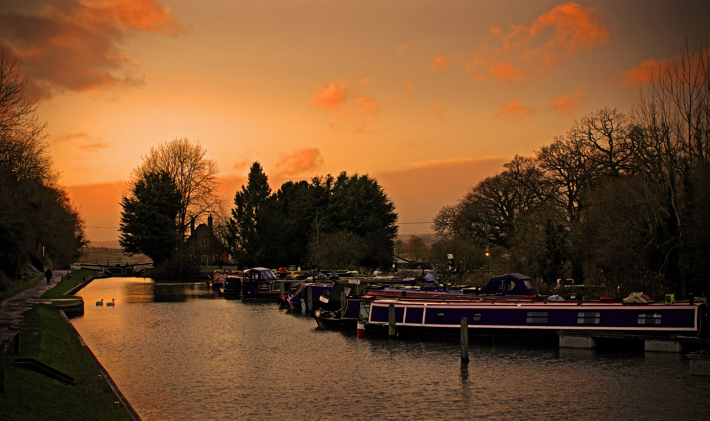 Kennet & Avon Canal, Devizes, Tramonto
