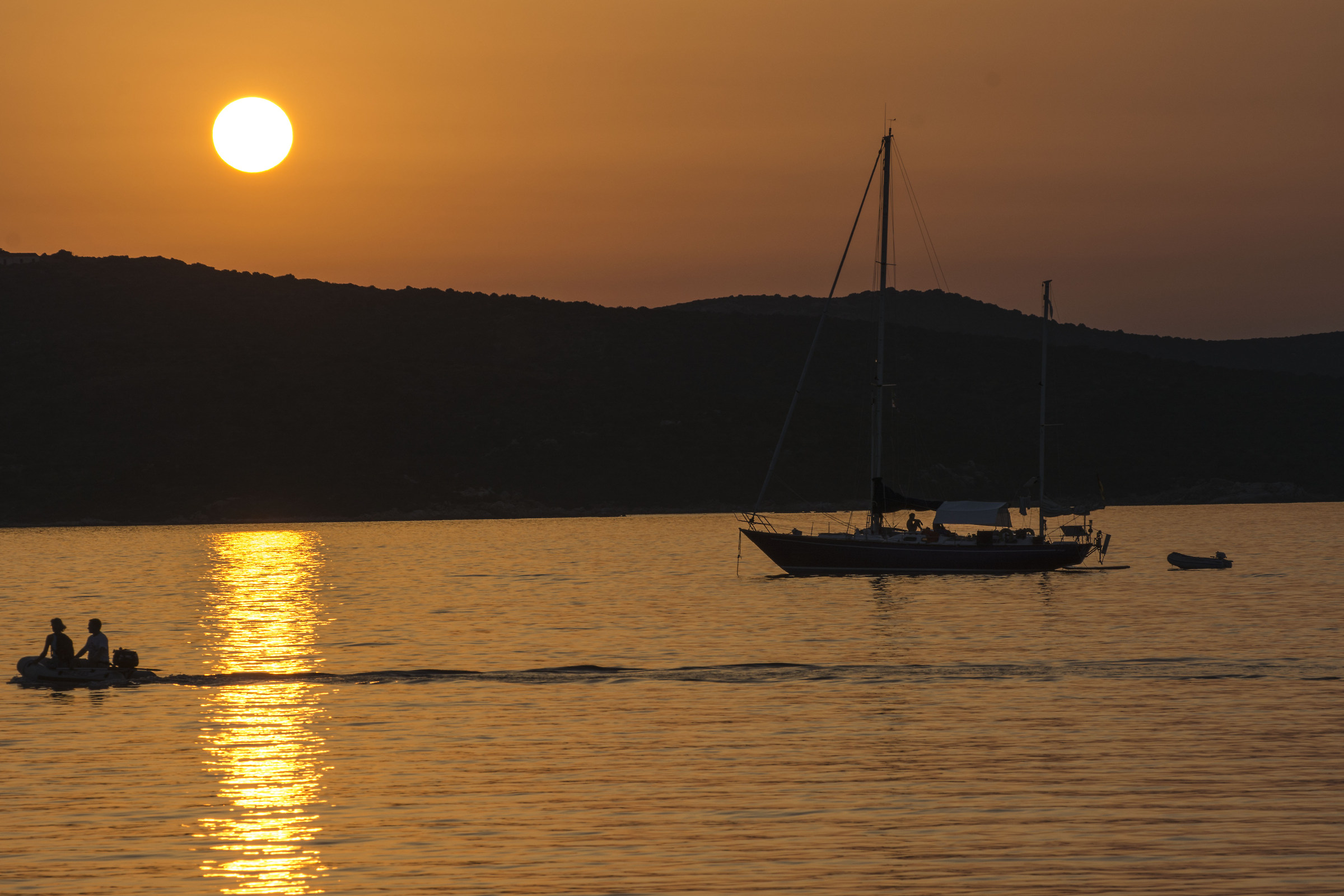 Sunset sull'siola of Seagulls