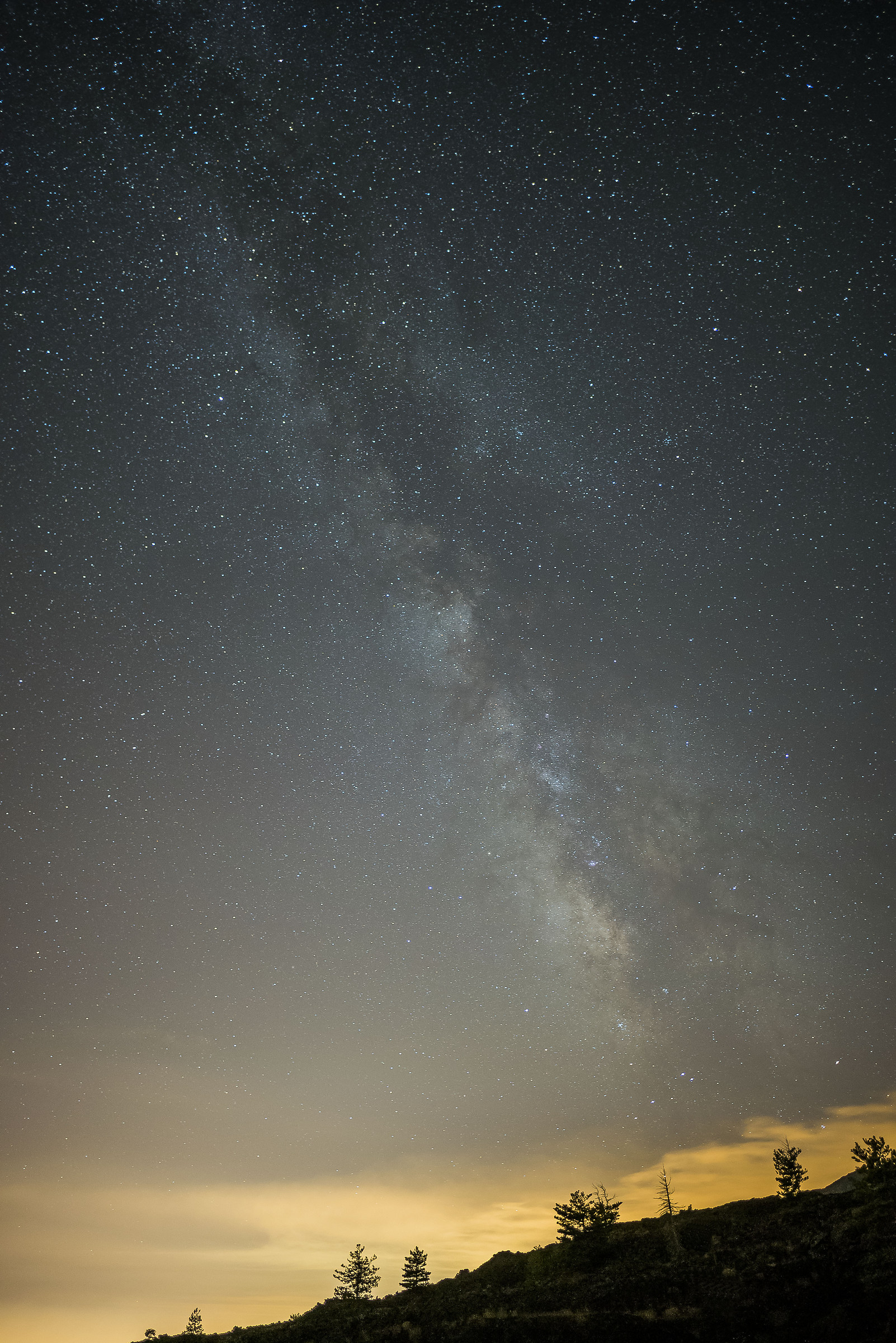 Milk Way between the slopes of Etna