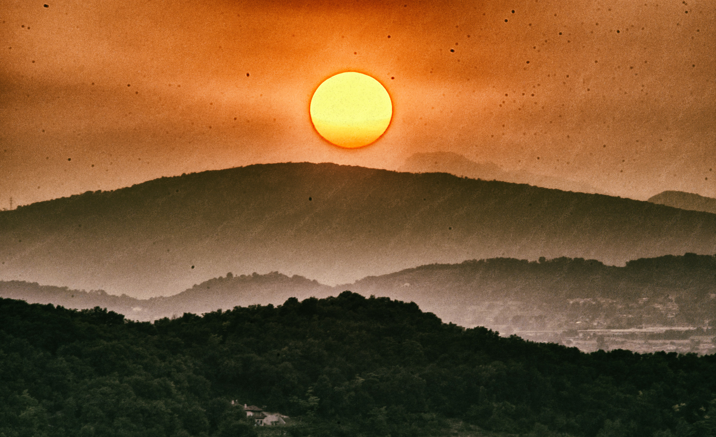 Tramonto dal castello di Brescia