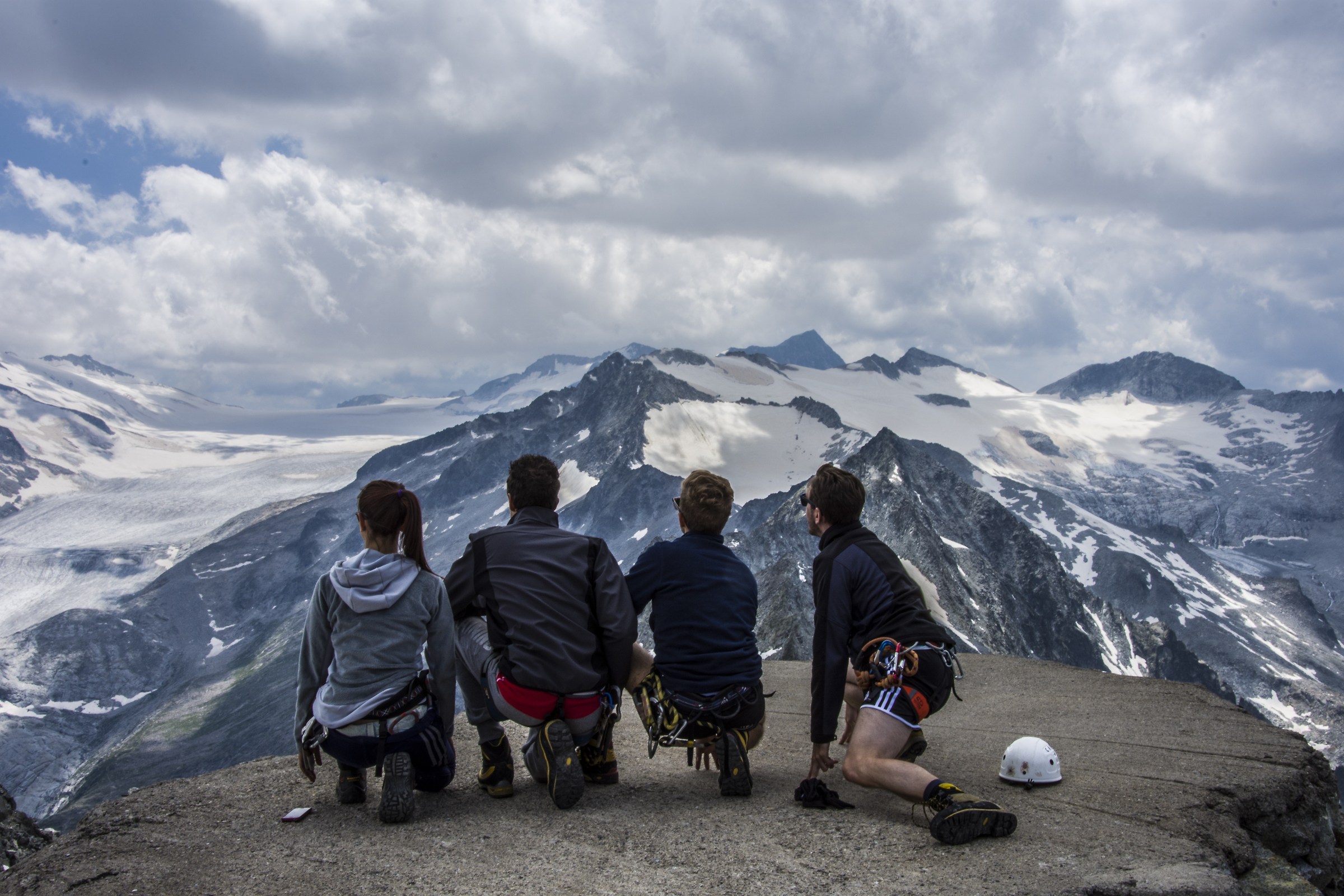 Looking at the glacier from 3200m