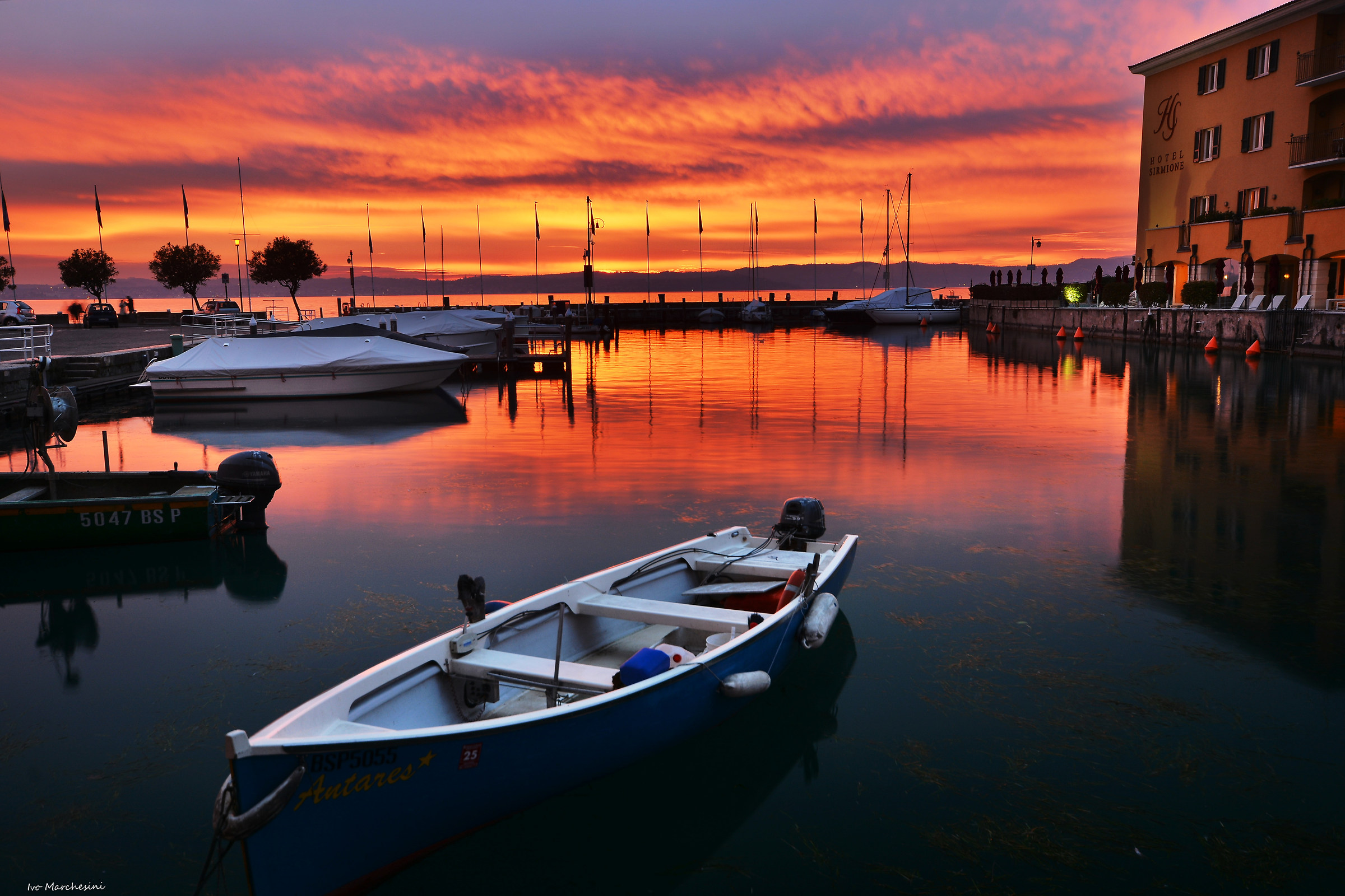 tramonto sul lago di Garda
