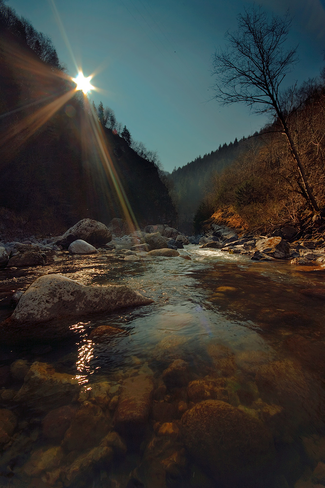 With your feet in the water