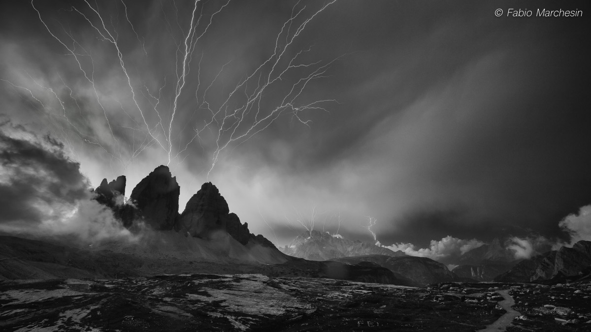 notte di fulmini alle 3 cime