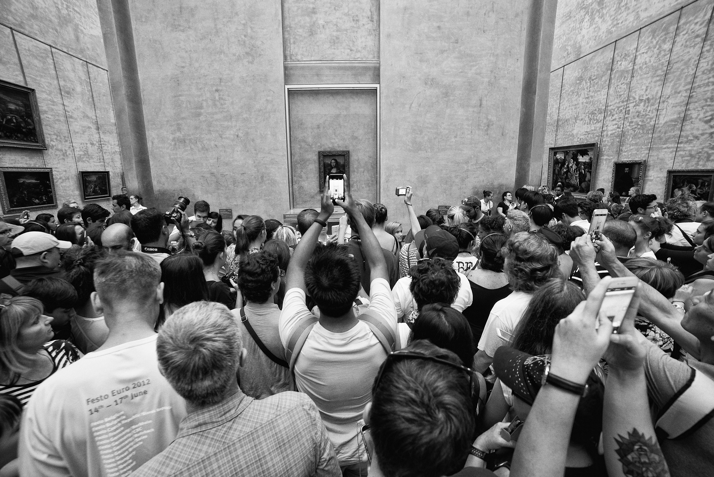 Contemplando la Monna Lisa!