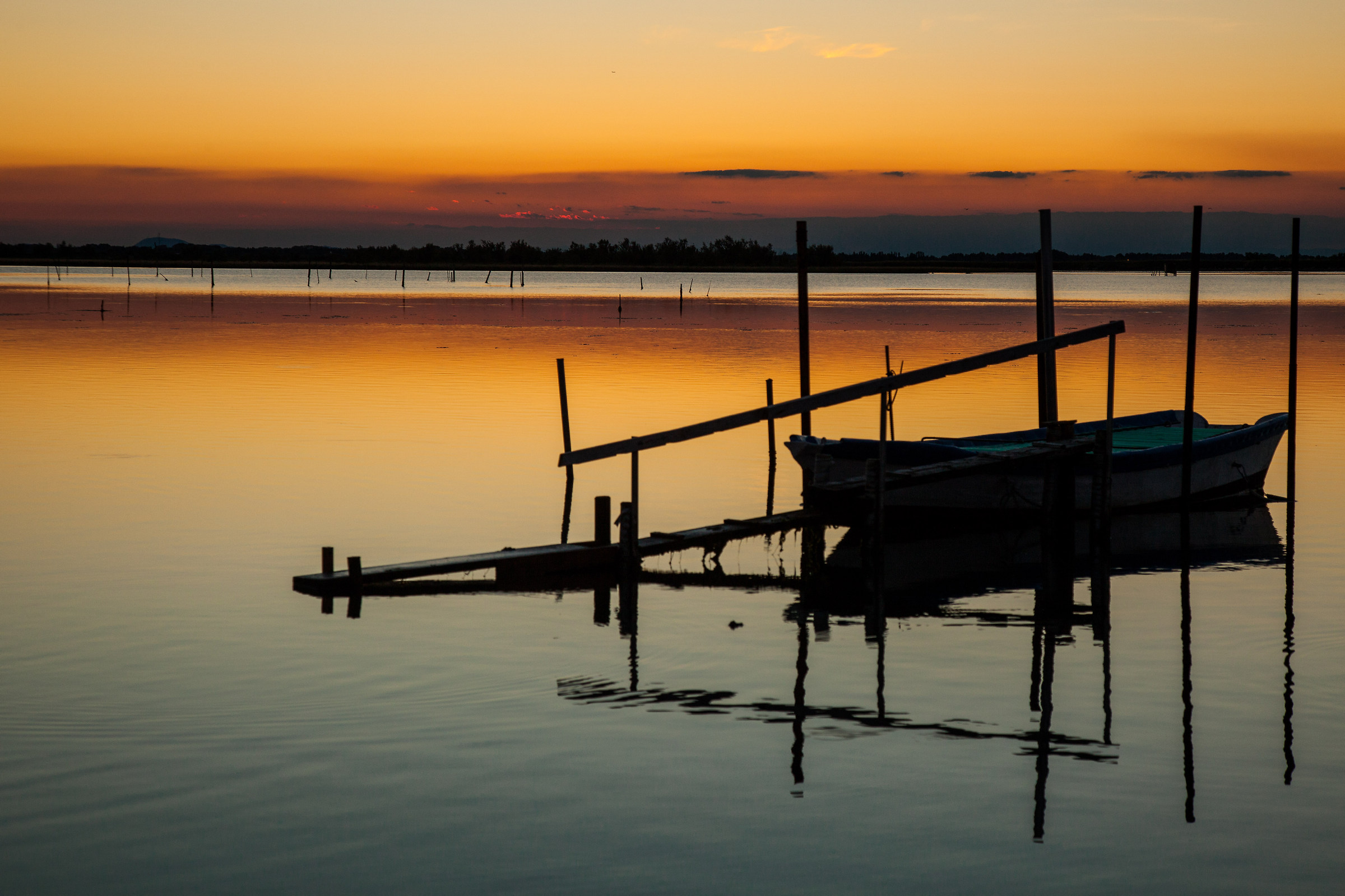 Colori e riflessi di un tramonto estivo