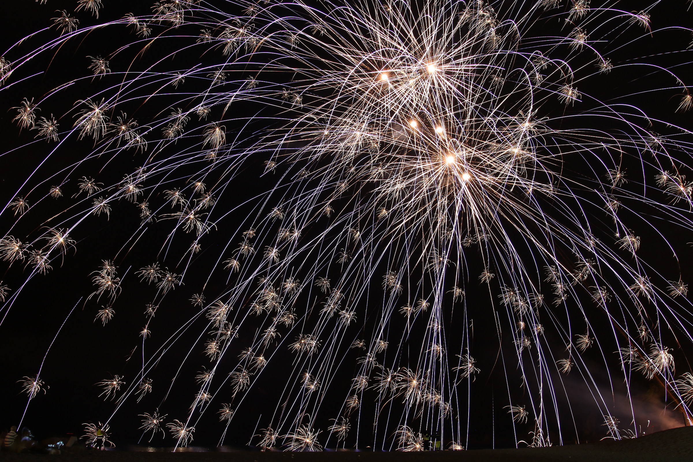 cascade of fireworks