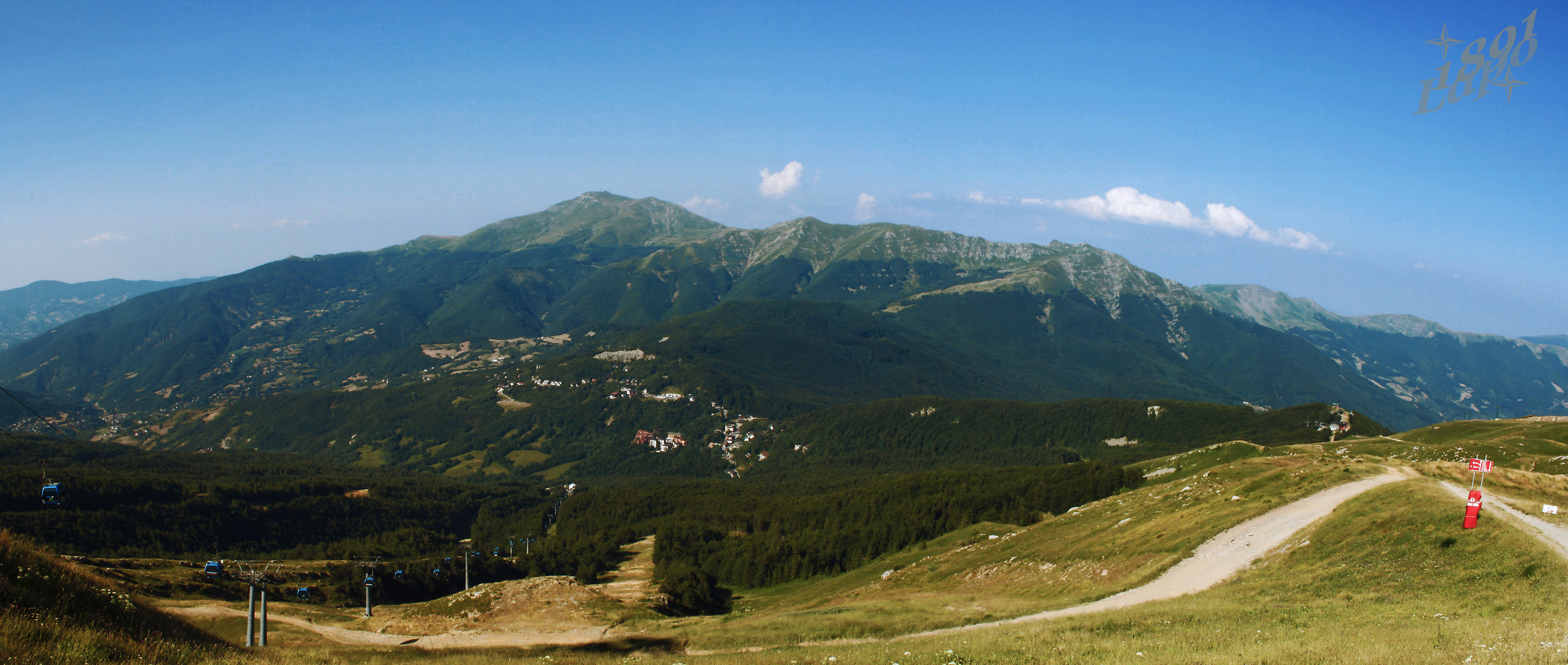 the peak of Mount Cimone