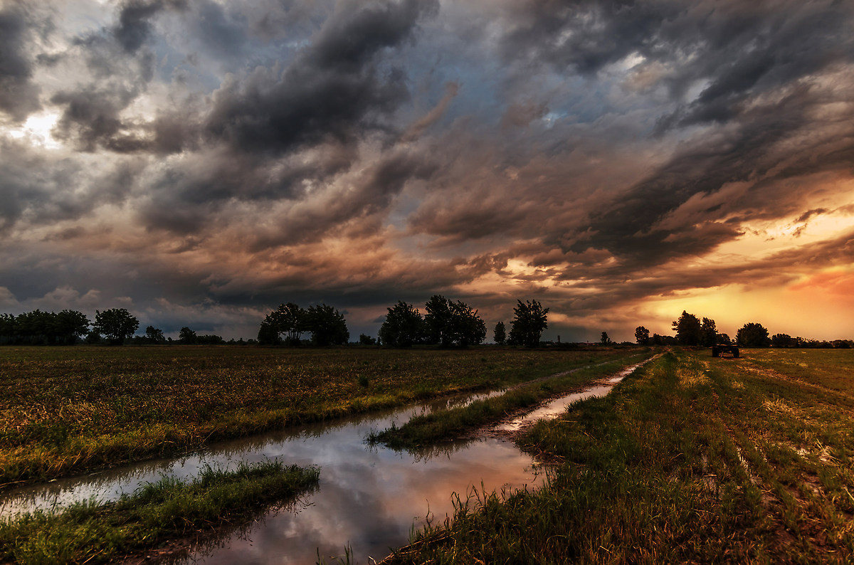 Clouds and water
